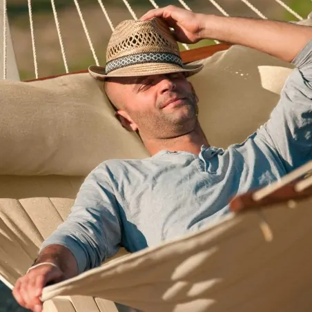 Spreader bar hammock Alabama vanilla quilted - kingsize