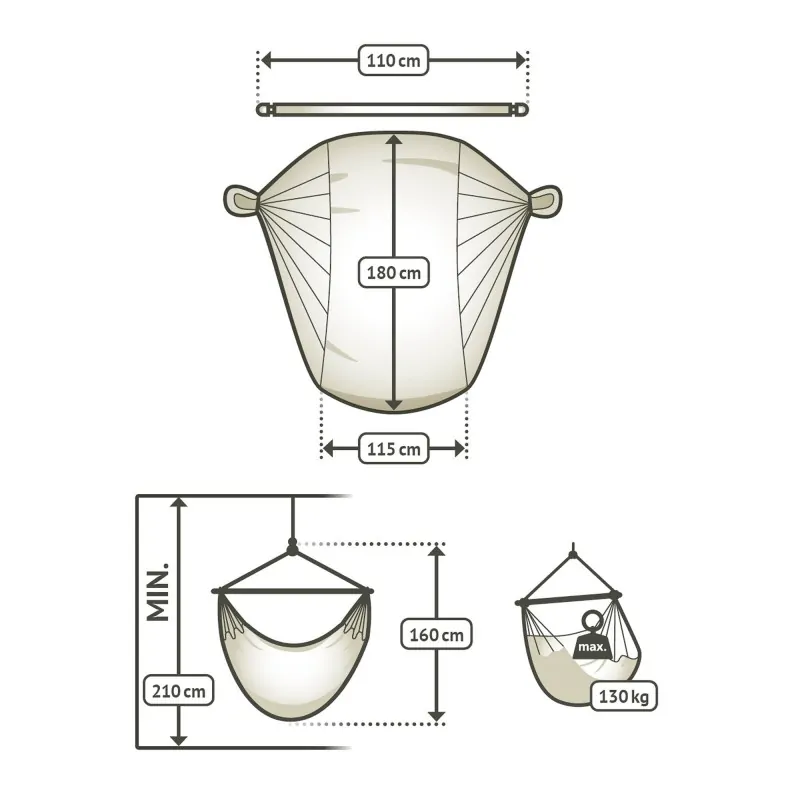 Hammock chair Habana Flamingo Organic Cotton - comfort