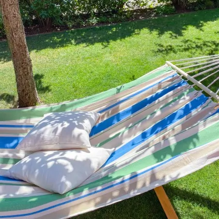 Αιώρα με ξύλινη ράβδο Chillounge Palma Green Bay & σταντ Ευκάλυπτου Αιώρα με ξύλινη ράβδο Chillounge Palma Green Bay & σταντ Ευκάλυπτου