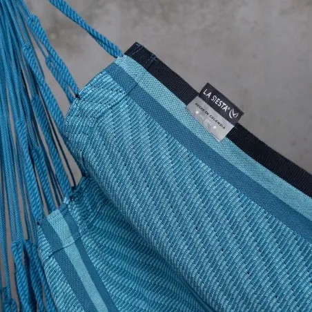 Αιώρα κάθισμα από οργανικό βαμβάκι Udine Blue Zebra - με βάση Αιώρα κάθισμα από οργανικό βαμβάκι Udine Blue Zebra - με βάση