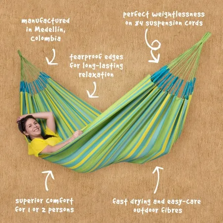 Hammock Brisa Lime weather resistant CLASSIC HAMMOCK BRISA LIME WEΑTHER RESISTANT | SINGLE