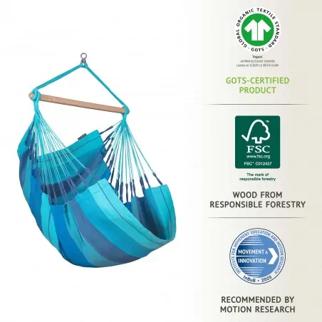 Hammock chair Habana Lagoon Organic Cotton HAMMOCK CHAIR HABANA LAGOON ORGANIC COTTON | BASIC