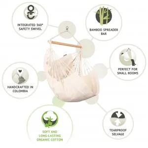 Hammock chair Habana Latte Organic Cotton