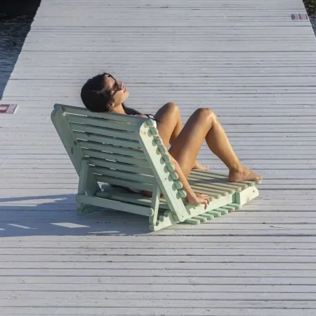 Folding beach lounger 189cm ADJUSTABLE SUNBED