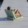 Folding beach lounger 189cm ADJUSTABLE SUNBED