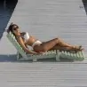Folding beach lounger 189cm ADJUSTABLE SUNBED