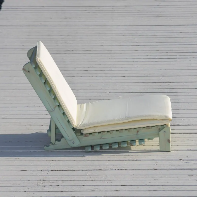 Folding beach lounger 189cm