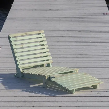 Folding beach lounger 189cm ADJUSTABLE SUNBED