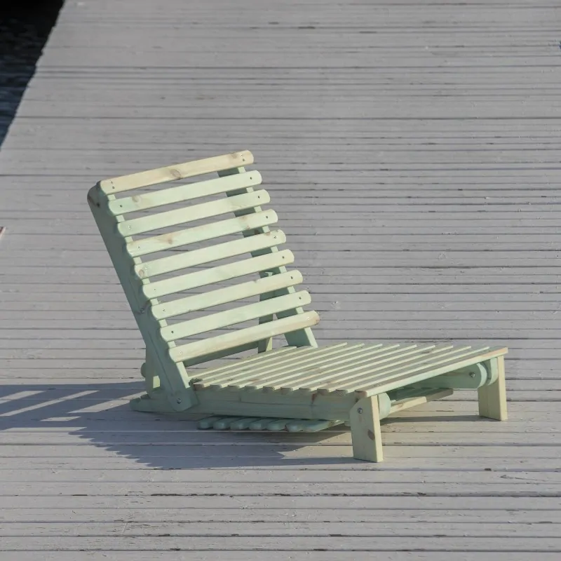 Folding beach lounger 189cm