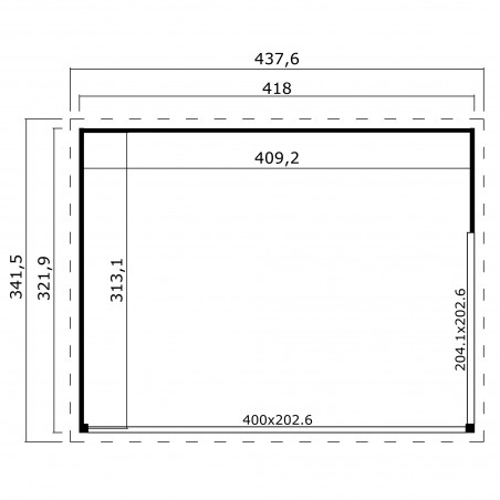 Log house Ioli 322 x 418cm