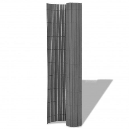 Double Sided PVC Garden Fence in roll | grey