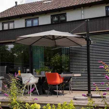 Coolfit overhanging Parasol Ø350cm - grey