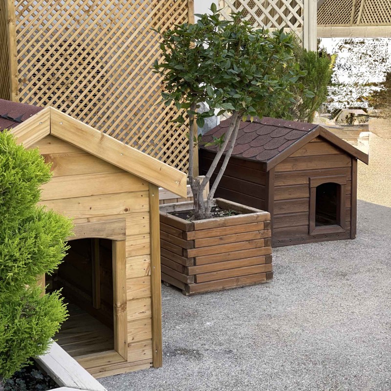 Wooden dog house