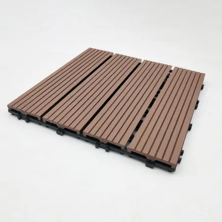 WPC decking tiles classic 30 x 30cm - brown