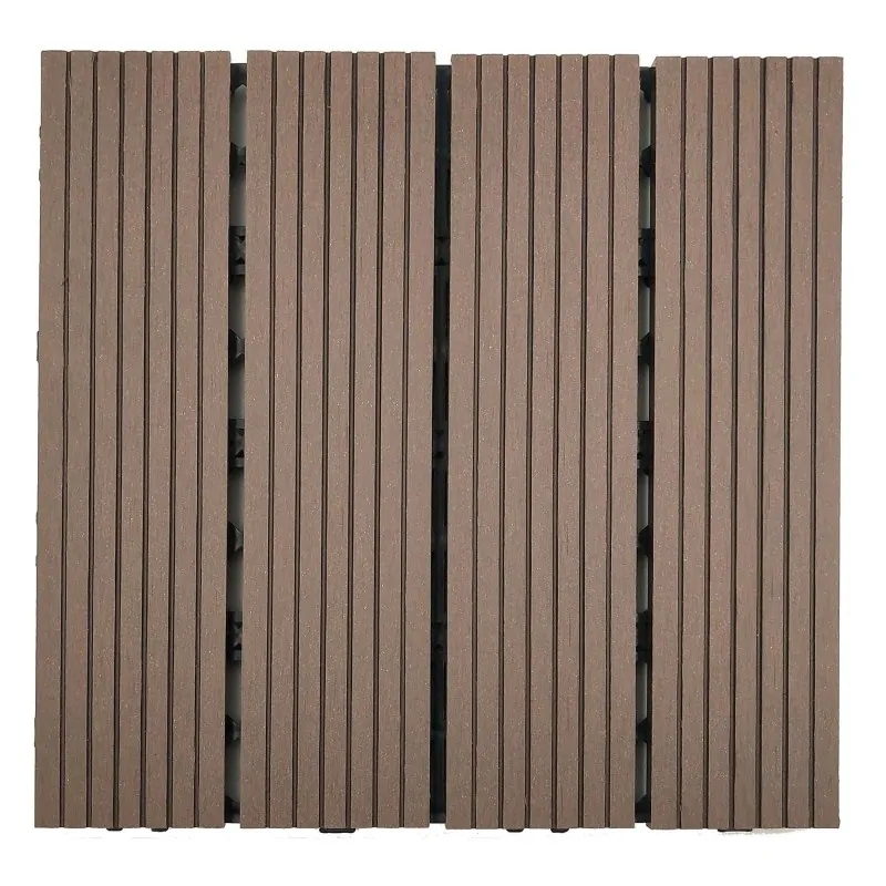 WPC decking tiles classic 30 x 30cm - brown