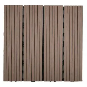 WPC decking tiles classic 30 x 30cm - brown