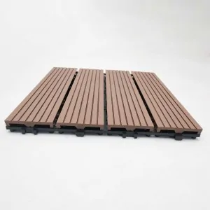 WPC decking tiles classic 30 x 30cm - brown