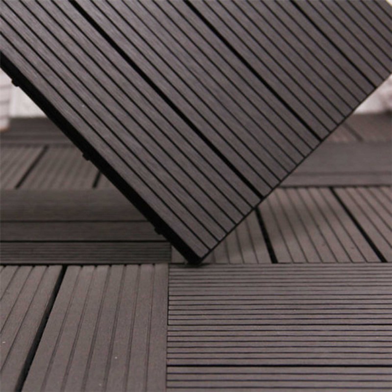 WPC decking tiles 30 x 30cm | dark coffee