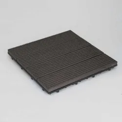 WPC decking tiles 30 x 30cm - dark coffee