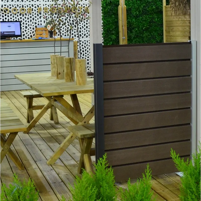 WPC Fencing board 2,4 x 12,5 x 600cm - hazelnut brown