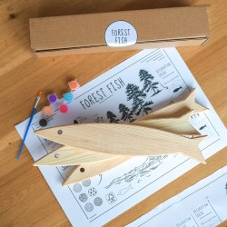 Forest fish 1,5 x 7 x 38cm set of 3