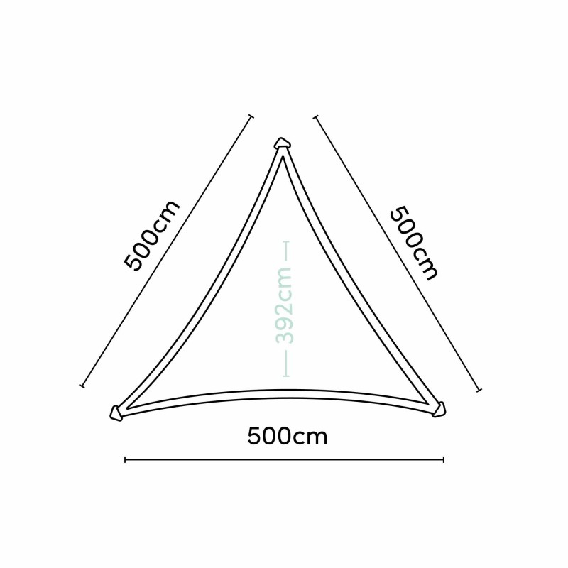 Triangular Shade Sail Light Green