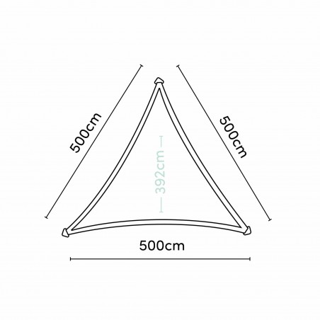 Triangular Shade Sail Light Green