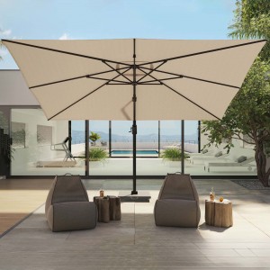 Free-arm parasol challenger premium 350x350cm| havana