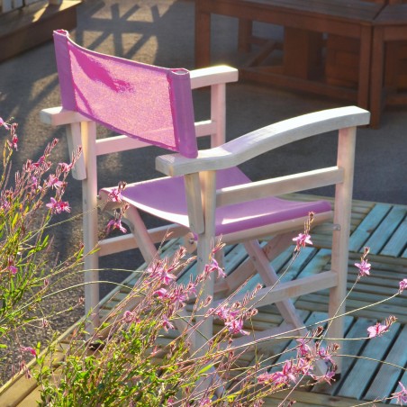 perforated  pvc directors chair purple