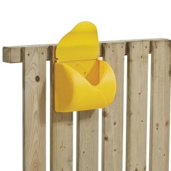 The KBT children's mailbox in yellow (25 x 22.6 cm) is durable, safe, and perfect for playground and garden play.