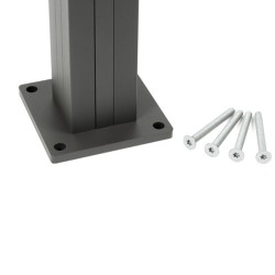 Post cap and base kit for anodized aluminum post black