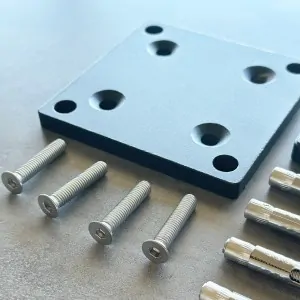 Βάση και καπελάκι κολώνας αλουμινίου box - ΜΑΥΡΟ