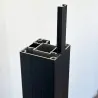 Αnodized aluminum post strip Black - 140cm