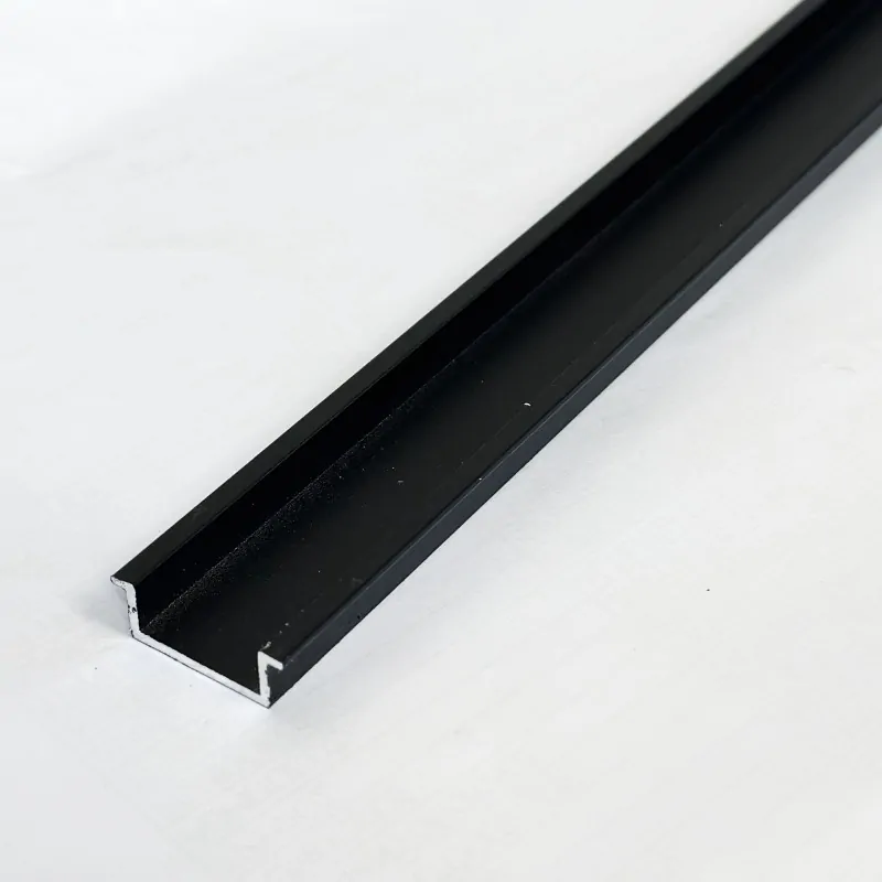 Αnodized aluminum post strip Black - 140cm