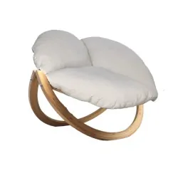 TIGA Armchair - Natural Touch (Natural Base - Ecru Cushion)