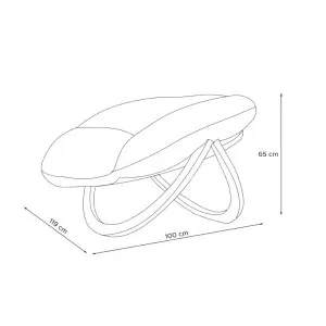 TIGA Armchair - Natural Touch (Natural Base - Ecru Cushion)