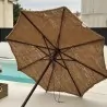 Coconut fiber parasol 230cm with a rope pulley mechanism