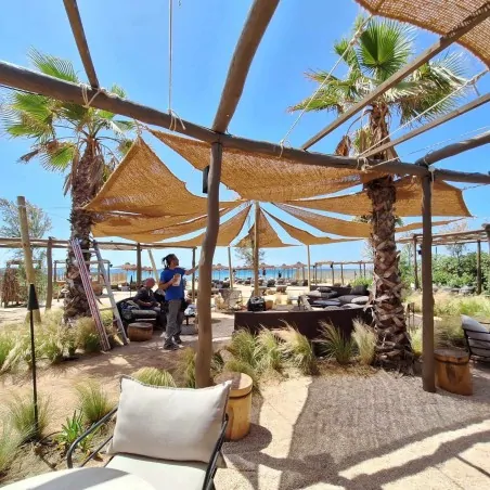 Triangle Coconut Fiber Shade Sails COCONUT FIBER SHADE SAIL TRIANGLE ECONOMY 3m x 3m x 3m