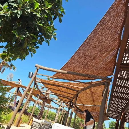 Square Coconut Fiber Shade Sails - Reinforced Diagonal COCONUT FIBER DIAGONAL REINFORCED SHADE SQUARE ECONOMY 2m x 2m | M2