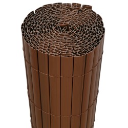 PVC Reed Fence 19mm Double-Sided Reinforced – Brown