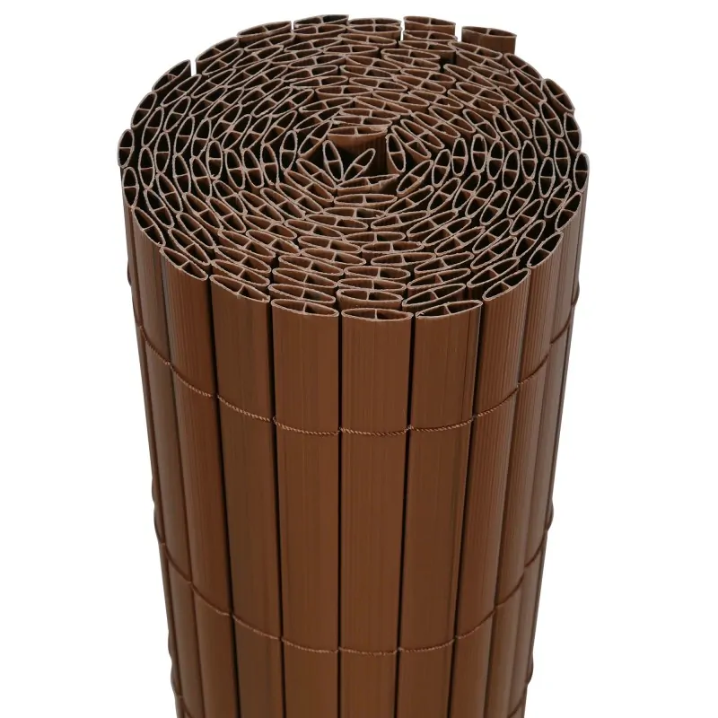 PVC Reed Fence 19mm Double-Sided Reinforced – Brown