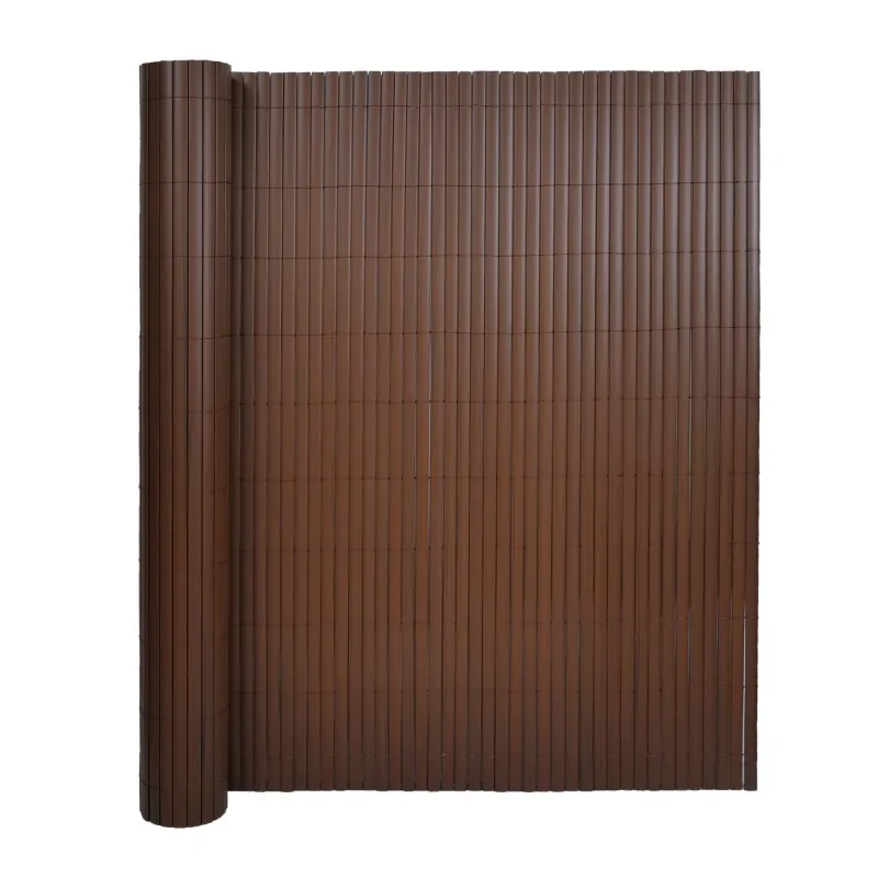 PVC Reed Fence 19mm Double-Sided Reinforced – Brown