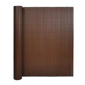 PVC Reed Fence 19mm Double-Sided Reinforced – Brown