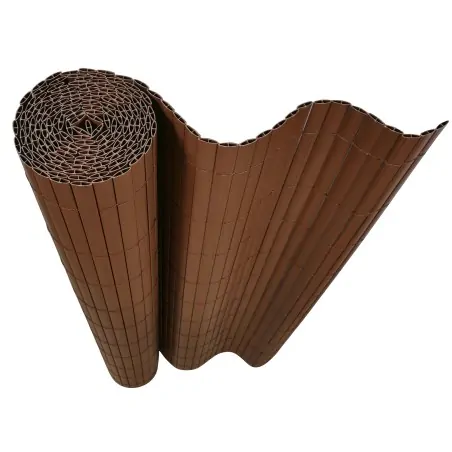 PVC Reed Fence 19mm Double-Sided Reinforced – Brown PVC FENCE 19mm REINFORCED DOUBLE FACE 100(h) x 300cm | CHOCOLATE