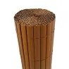 PVC Reed Fence 19mm Double-Sided Reinforced - Light Brown PVC FENCE 19mm REINFORCED DOUBLE FACE 100(h) x 300cm | BROWN