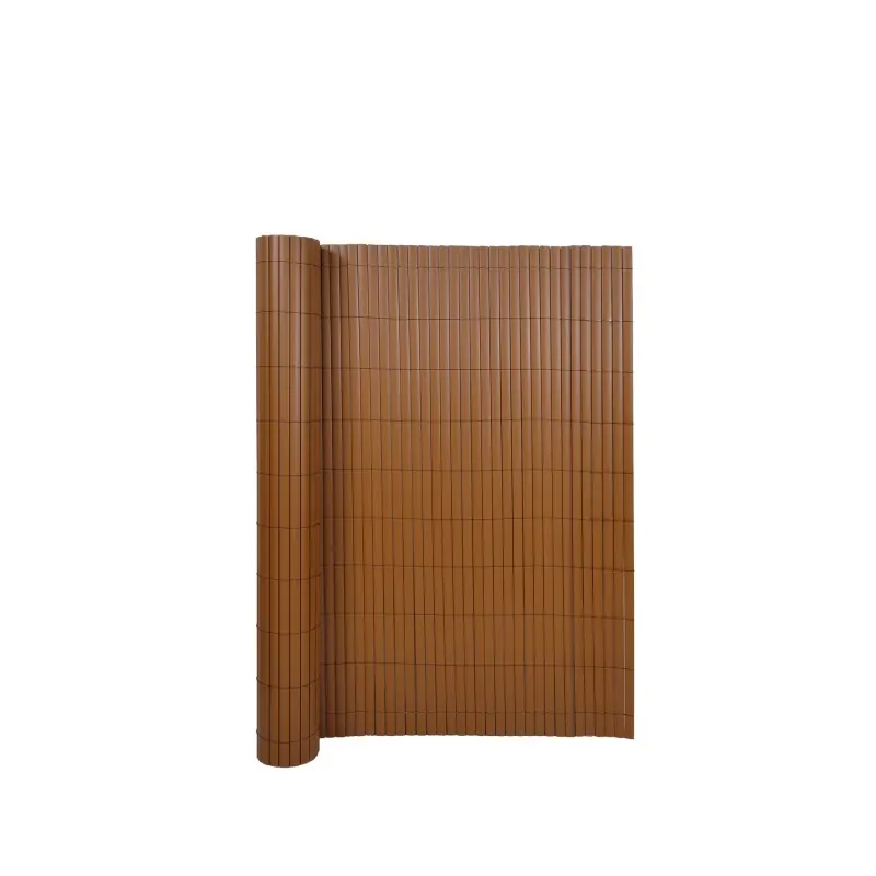 PVC Reed Fence 19mm Double-Sided Reinforced - Light Brown