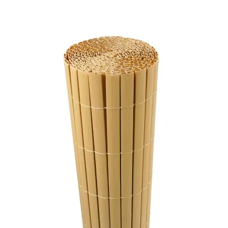 PVC Reed Fence 19mm Double-Sided Reinforced - Natural PVC FENCE 19mm REINFORCED DOUBLE FACE 100(h) x 300cm | NATURAL