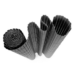 PVC Reed Fence 14mm Half Bamboo 100x300cm - Grey