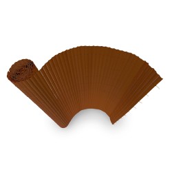 PVC Reed Fence 14mm Half Bamboo 100x300cm - Chocolate