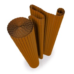 PVC Reed Fence 10mm Double-Sided - Light Brown